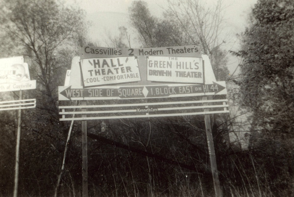 Hall Theater Sign 1950s
